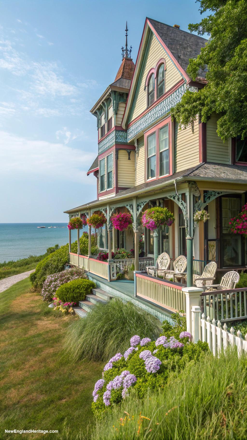 rhode island beach houses Historic Victorian house with antique charm