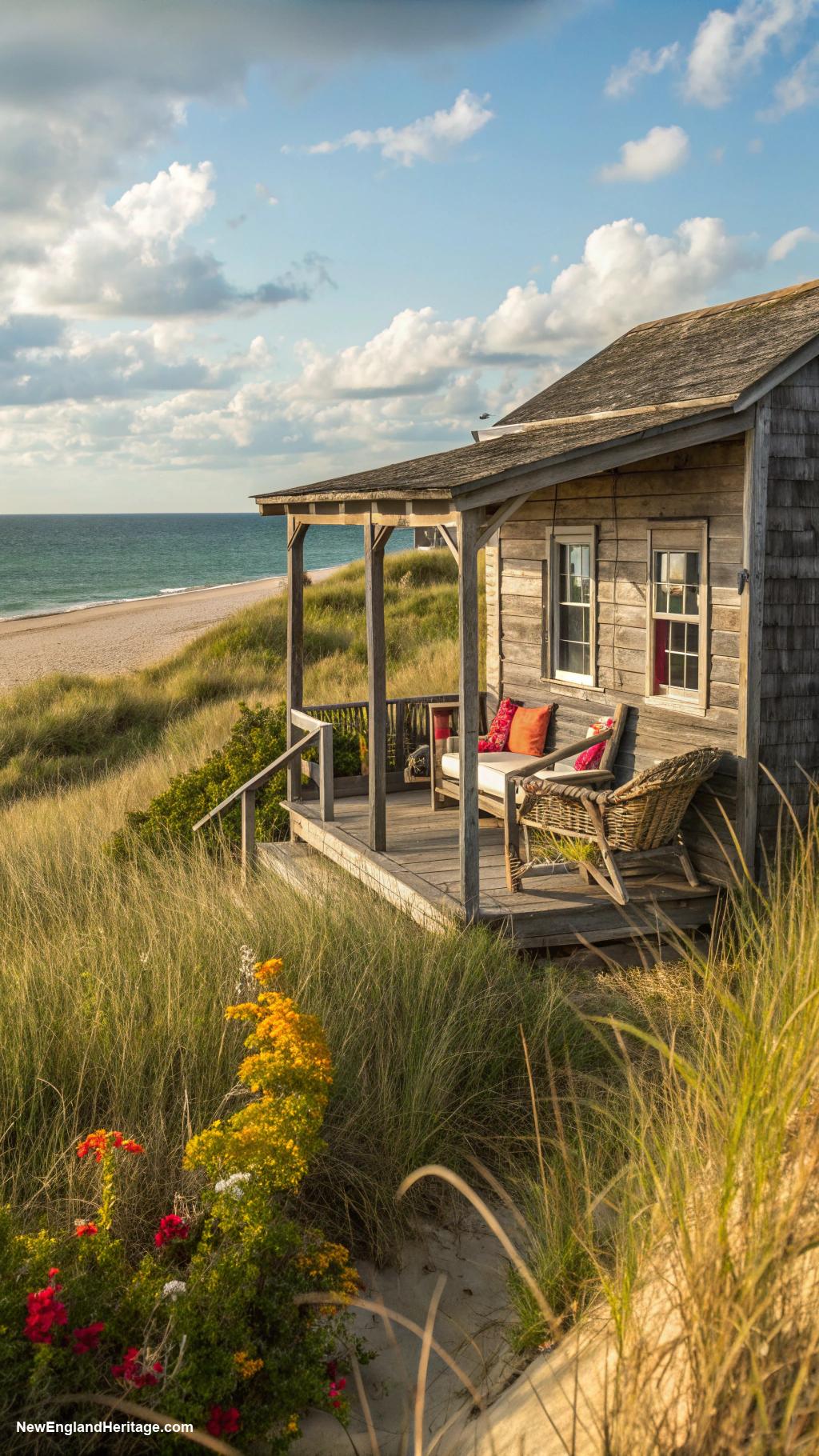 rhode island beach houses Rustic cabin nestled among the dunes