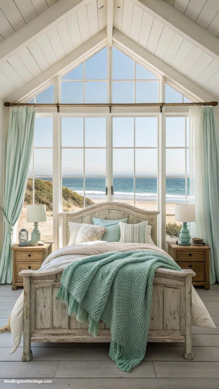 rustic coastal bedrooms Large windows for ocean views