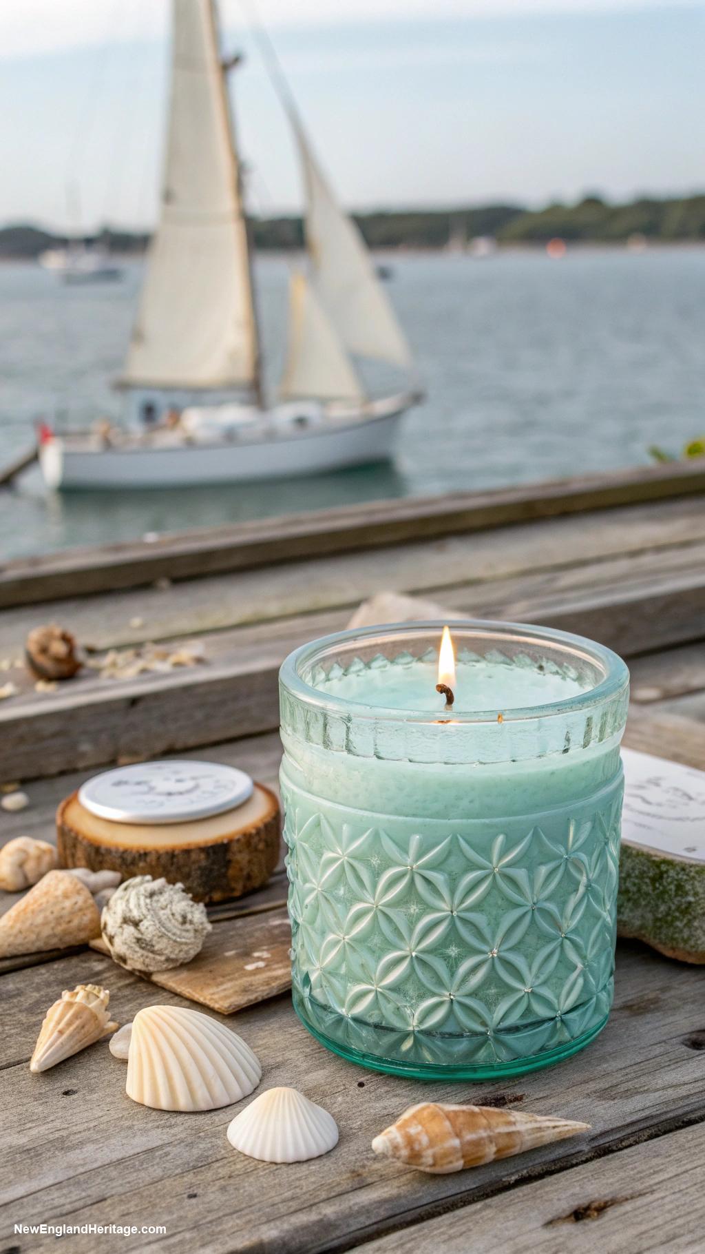 sailboat home decor ideas Salty breeze scented candles