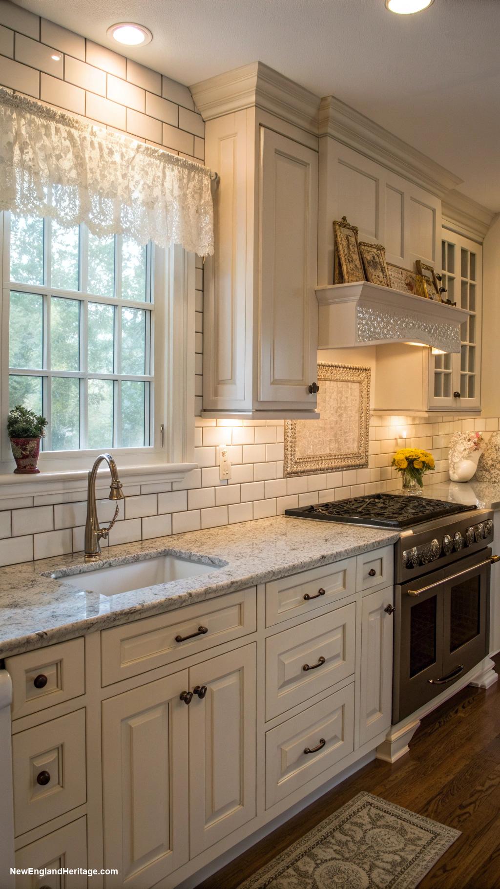 traditional kitchens White subway tile backsplash for timeless appeal