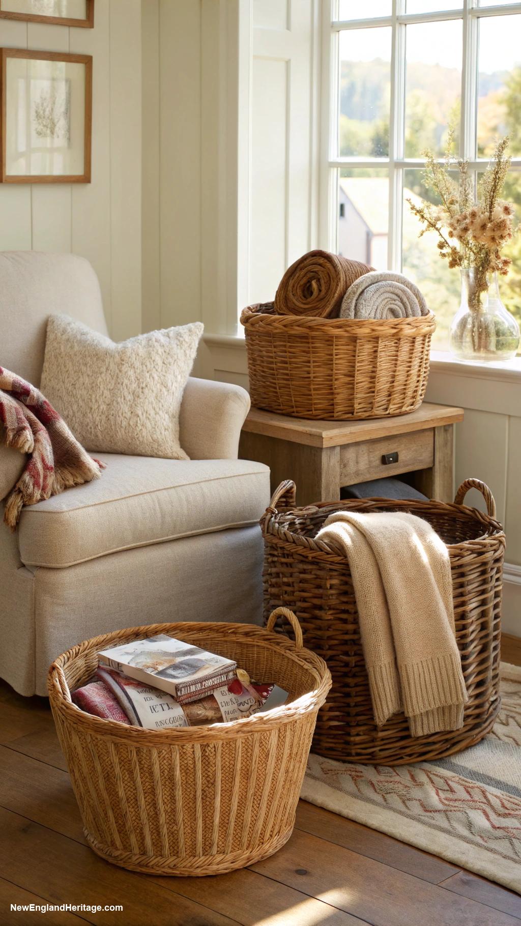 decorating with wicker Wicker baskets for stylish storage solutions