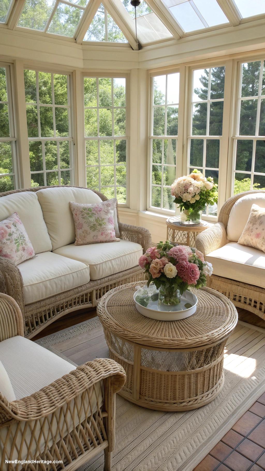 decorating with wicker Wicker furniture for a sunroom oasis
