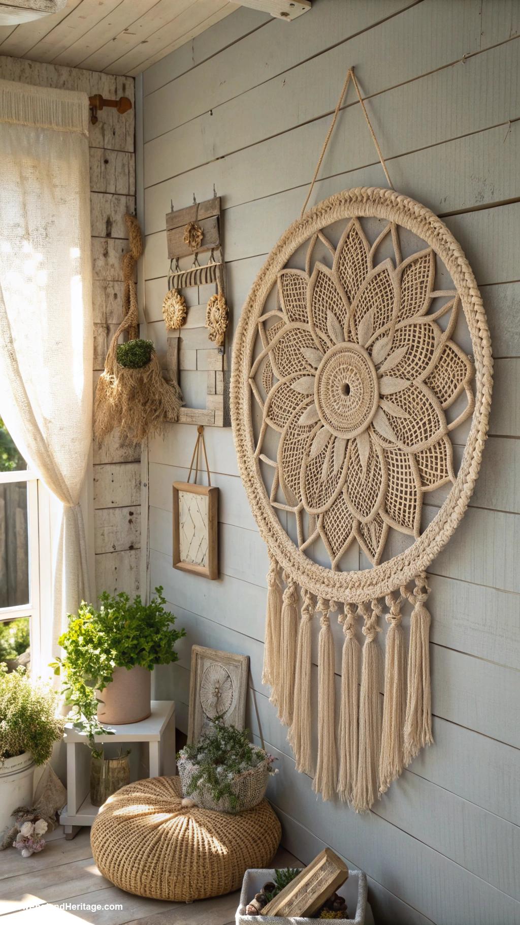 decorating with wicker Wicker wall art for rustic charm