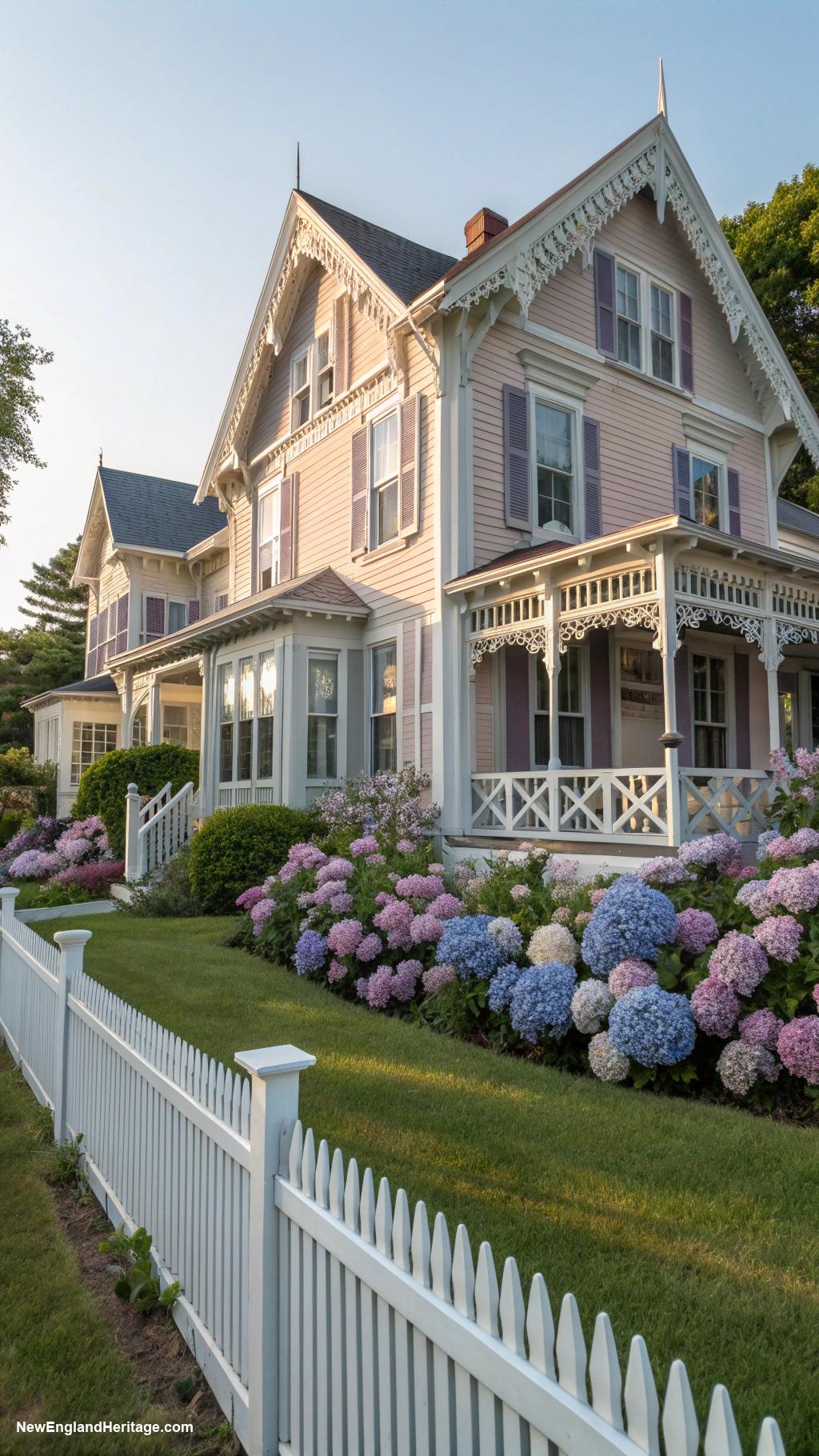 houses with shutters Pastel pink shutters on charming Victorian