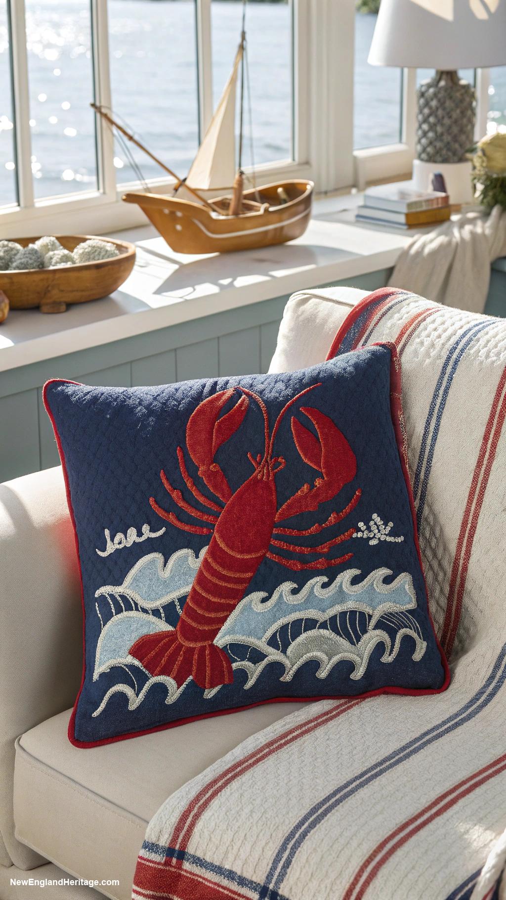 lobster home decor ideas Lobster shaped throw pillows