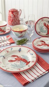 lobster home decor ideas Lobster themed dishware set